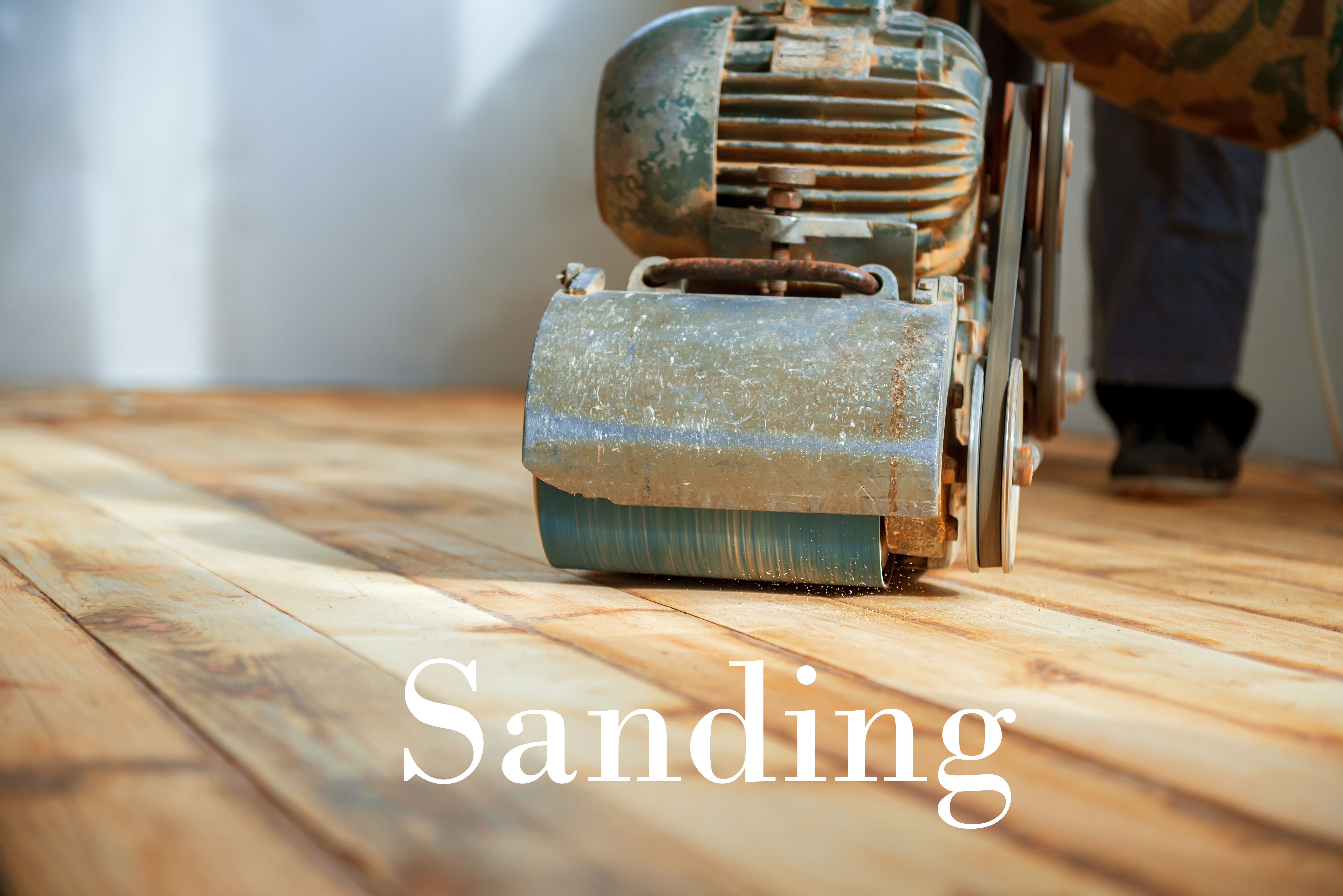 home renovation, parquet sanding, polishing